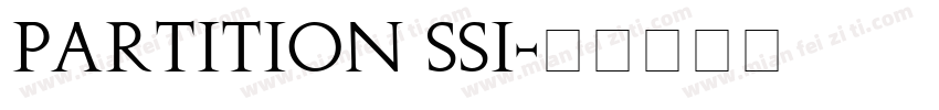 Partition SSi字体转换